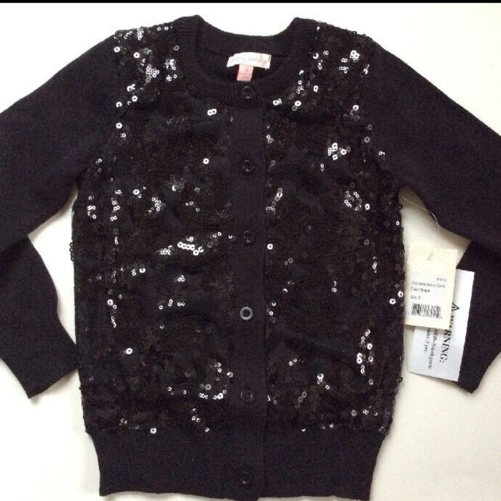 Holiday Black Dressy Sweater Cardigan Size 3 or Size 4